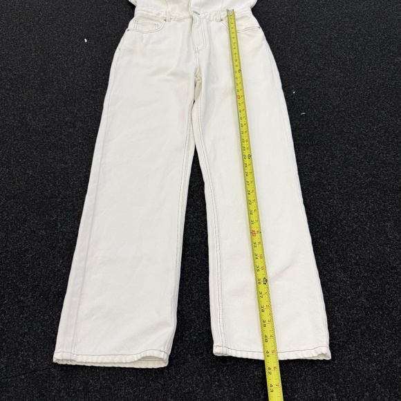 Zara White Denim Jumpsuit Size Medium (NWT) - Picture 3 of 7